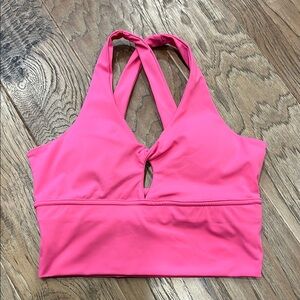 Pink Halter Sports Bra